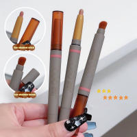 Barra de sombra de ojos sedosa de doble punta, lápiz de sombra de ojos desnudo mate con brillo rosa y marrón, con sombra de ojos, cepillo de tinte Halo dos en uno - details 13