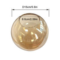 Reemplazo de pantalla de lámpara de globo de vidrio ámbar, pantalla de apertura, cubierta de lámpara decorativa, Protector para lámpara colgante de pared, 65mm, 66mm - details 2