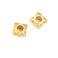 Cuentas de ojo de libélula de latón de Color dorado de 18K con patrón, cuentas espaciadoras de barril de bola redonda, fabricación de joyería, accesorios de pulseras Diy - details 38