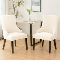 Funda elástica para silla de comedor, fundas para sillas de LICRA Jacquard, respaldo alto elástico, sillones inclinados, para cocina de Hotel, 1 ud. - details 18