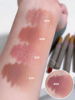 Barra de sombra de ojos sedosa de doble punta, lápiz de sombra de ojos desnudo mate con brillo rosa y marrón, con sombra de ojos, cepillo de tinte Halo dos en uno - details 3