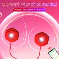 Leten 9 Vibraciones Clamps con Cadena Vibrador Portátil Recargable de Silicona para Mujeres, Parejas, Juguetes para Adultos Certificado CE - details 1