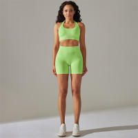 Conjunto de Yoga para Mujer Ropa Deportiva sin Costuras para Gimnasio Traje de Fitness con Sujetador Deportivo de Manga Larga Leggings de Cintura Alta Tracksuit Adecuado para Primavera/Verano Material de Poliéster y Elastano - details 30