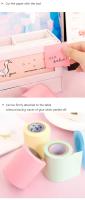 Kawaii Roller Memo Pad juego de notas adhesivas, papel adhesivo recargable, 8m de longitud, suministros escolares, marcapáginas, cuaderno, pegatinas de papelería - details 3