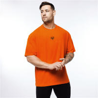 Gym Fitness Sports Loose Oversized T-shirts Casual Short Sleeve Mesh Breathable Tops Summer Men Bodybuilding Workout Shirts - details 17