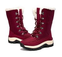 Snow Boots Women Flat Boots For Women Lace-Up Shoes Woman Fashion Platform Ankle Boots Fur Chunky Botas Mujer Winter Shoes Women - details 30