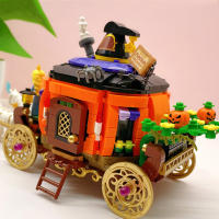 LOZ Halloween Building Block MOC Hut House Pumpkin uCarriage Happy Halloween Decoration Bricks for Boys Kids Toys Halloween Gift - details 10