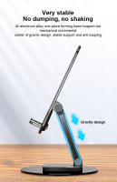 Soporte plegable de aleación de aluminio para teléfono móvil, soporte telescópico para tabletas, altura giratoria 360, ajustable, antideslizante, para el hogar y la Oficina - details 5