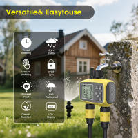 Controlador de riego de 2 canales, temporizador automático de agua, dispositivo de riego de flores, válvula de agua, aspersor temporizado para invernadero de jardín - details 3