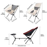 Reposapiés para acampar, para actividades al aire libre, pesca, picnic, senderismo, silla plegable ligera con bolsa de transporte - details 7