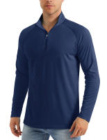 MAGCOMSEN men's long sleeve sun shirts upf 50+ tees 1/4 zip up fishing running rash guard t-shirts - details 23