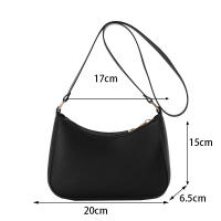 Bolso de hombro de cuero PU de Color sólido Retro para mujer, bolsos de moda, monederos casuales, bolsos de mano para mujer - details 26