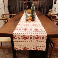 Camino de mesa navideño, decoración de Mantel para el hogar, copo de nieve rojo, muñeco de nieve para fiesta de Navidad, 1 unidad - details 7