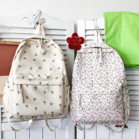 Mochila escolar coreana para estudiantes, mochilas florales blancas para niñas adolescentes, mochila Linda para mujeres, bolsa para libros de marca, mochila de nailon - details 11