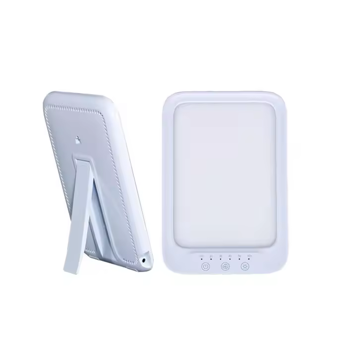 Luz LED fluorescente de 20000 Lux, terapia de luz cálida antidepresora fría, 3 colores de luz, 5 niveles de brillo táctil - 1