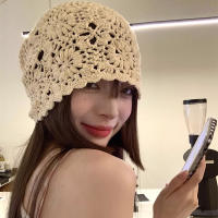 Popular hermosa mujer verano algodón crochet Slouchy Beanie sombrero hecho a mano recorte de punto verano Floral calavera gorra - details 2