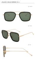 Gafas de Sol Cuadradas Vintage de Metal para Hombres Deportes y Moda - details 15