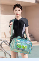 Bolso de playa para natación con bolsillo para zapatos, bolso cruzado grande para viajes, deportes, lavado, bolsas transparentes para secar y mojar de corta distancia - details 10