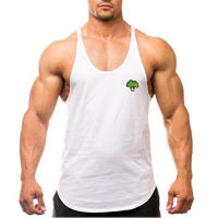 Summer Men's Fitness Pure Cotton Sweat-absorbing Marathon Running Sports Fashion Breahable Sleeveless Vest - details 22