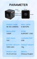 Minicámara IP X6 con WiFi, cámara deportiva HD 1080P, vigilancia de seguridad inalámbrica, batería integrada, visión nocturna - details 5