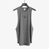 New Men Slim Fit Tank Tops Gym Fitness Bodybuilding Vests Summer Casual Fashion Solid Print Sleeveless Cotton Lengthen T-shirt - details 13