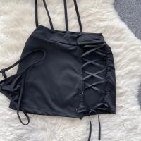 Tornova-Conjuntos de uniformes sexys de estilo Preppy para mujer, traje de uniforme Sexy, Top transparente, minifalda con cordones y tangas, trajes porno de Cosplay huecos - details 8