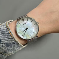 Reloj DUGARY de cuarzo con concha a la moda para mujer, relojes de pulsera impermeables redondos de marca clásica de acero inoxidable de 36mm, Reloj de mujer - details 5