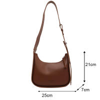 Bolso de hombro Vintage de media luna para mujer, bolso de axila de cuero suave, bolso cruzado, marcas de lujo, nuevo - details 24
