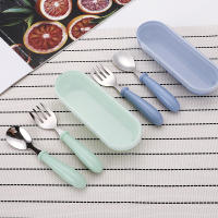 Juego de Cubiertos Pequeños de Acero Inoxidable 3 Piezas de Cuchara y Garfillo Portátil para Alimentación de Bebés Utensilios de Mesa para Niños - details 7