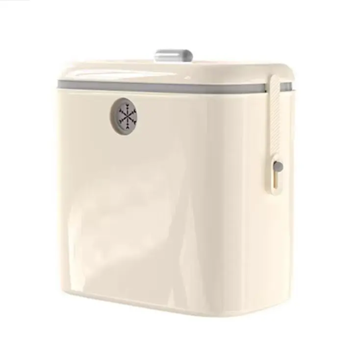 BOOMJOY Cubo de Basura Colgante de 9L a 11L con Tapa y Enchufe Suave para Armado en Puerta de Gabinete de Cocina y Baño, Material Plástico, Forma Rectangular - 1