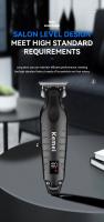 Kemei-cortadora de pelo profesional para hombre, maquinilla de cortar el pelo con acabado eléctrico, inalámbrica, recargable, sin espacios, 2293 - details 2