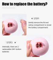 Pelota interactiva para Gato elegante, juguete de entrenamiento eléctrico con hierba gatera de felpa, producto para mascotas con sonido táctil, 1 ud. - details 3