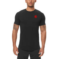 Camiseta Deportiva Transpirable para Hombres en Verano Manga Corta, Secado Rápido, Patrón Impreso, Material de Poliéster - details 2