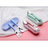 Juego de Cubiertos Pequeños de Acero Inoxidable 3 Piezas de Cuchara y Garfillo Portátil para Alimentación de Bebés Utensilios de Mesa para Niños - details 2