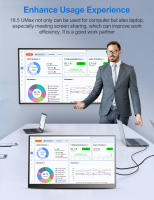 UPERFECT 18 UMax 18,5 "Monitor de ordenador portátil 120hz pantalla FHD con tipo C Mini HDMI VESA soporte de elevación giratorio - details 9
