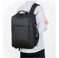 Mochila de viaje clásica para hombre, morral de negocios expandible con USB, bolsa de gran capacidad para ordenador portátil, impermeable, a la moda - details 29