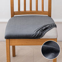 Fundas de asiento de silla de terciopelo, fundas de cojín de asiento elásticas, funda de silla lavable para comedor, Hotel, ceremonia, banquete, fiesta - details 6