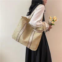 Bolsos hechos a mano para mujer, bolso de playa tejido de paja, gran capacidad, Asa superior, Verano - details 8