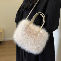 Bolso de mano de piel sintética para mujer, bolso de hombro cruzado suave, diseño de lujo, de felpa, de invierno - details 11