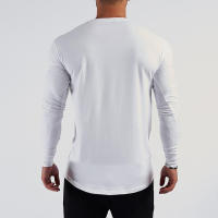 Muscleguys Autunm Cotton Fashion Full Sleeve T-shirt Men Spring Slim Fit Tshirts Male Gym Bodybuilding Shirts For Man Sportswear - details 12