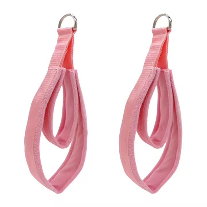2 correas de pilates con anillos en D, equipo de mango antideslizante, correas de doble bucle para reformador para principiantes en ejercicio, mejoran - 1