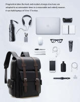 Nuevas mochilas con hebilla de cinturón, bolsos casuales retro británicos, mochilas de cuero PU suave, bolsos de viaje de gran capacidad para salir, mochilas escolares unisex para estudiantes - details 2