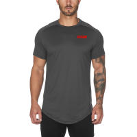New Hot Sell 0-neck Print T-Shirt Outdoor Casual Short Sleeve Top Men Gym Bodybuilding Fitness Workout T Shirt Summer Mesh Shirt - details 5