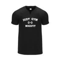 Camiseta Casual de Verano para Hombres Cuello en V, Manga Corta, Algodón, Patrón LOGO, Moda Versátil - details 10