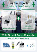 Receptor y transmisor de Audio Bluetooth 5,4, 3,5 MM, AUX, compatible con tarjeta TF, micrófono, adaptador inalámbrico para coche, avión, TV y PC - details 0