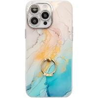 Funda con soporte de anillo para Apple iPhone 16 15 14 Pro Max, de mármol de alta calidad, IMD, PC, a prueba de golpes. - details 9