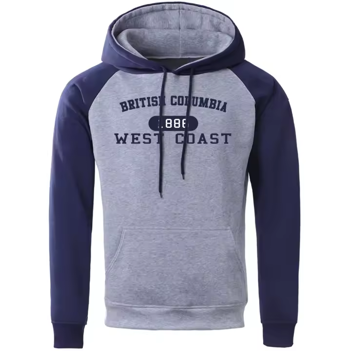 Sudadera con capucha de West Coast para hombre, ropa deportiva informal a la moda, combina con todo, estilo Harajuku, de Columbia Británica, 1886 - 1