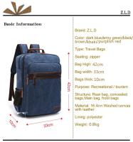 Mochila de lona Vintage para hombre, bolso de hombro de viaje de gran capacidad, mochilas escolares para adolescentes, mochila para ordenador portátil - details 0