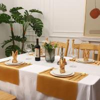 Servilletas de tela de satén verde, servilletas de mesa suaves para Hotel, fiesta de Navidad, boda, banquete, decoración de mesa, 10 Uds. - details 10