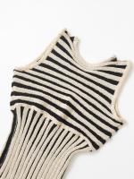 Vestidos de punto a rayas sin mangas con cuello redondo para mujer Primavera Verano 2025 vestido informal ajustado por debajo de la rodilla para mujer - details 8